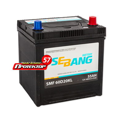 Аккумулятор SEBANG Smf 55 А/ч R+ обратная Выносные