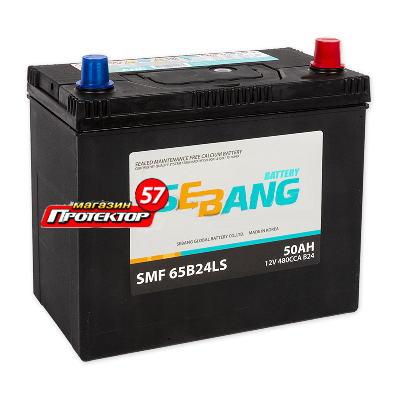 Аккумулятор SEBANG Smf 50 А/ч R+ обратная Тонкие вынос.
