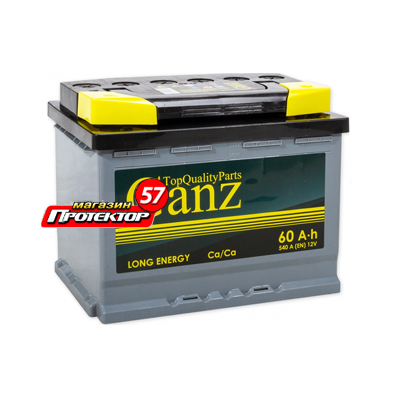 Аккумулятор GANZ 60 А/ч L+ прямая Стандартные