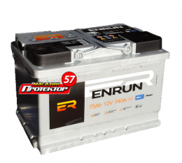 ENRUN Standard 75 А/ч R+ обратная Стандартные