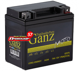GANZ GTX5L-BS 5 А/ч R+Обратная  EN150 А  114x69x109 мото