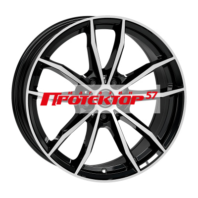 Диск 8x18 5x112 ET30 D66.5 RIAL X12 Diamant black front polished