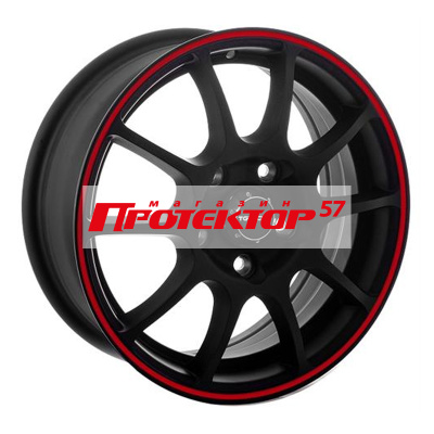 Диск 6x15 5x105 ET39 D56.6 TG Racing TGR001 matt_black_red_ring