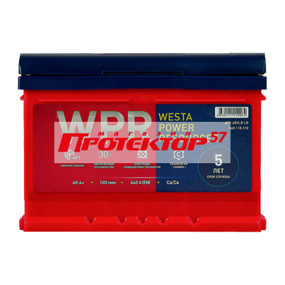 Аккумулятор WPR 60 А/ч R+ обратная EN640А 242x175x175 Стандартные