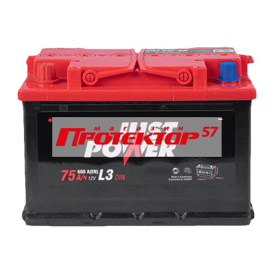 Аккумулятор JUST POWER 75 А/ч L+ прямая EN600A 278x175x190 Стандартные