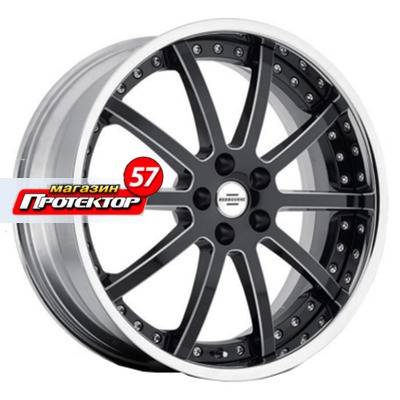 Диск 9.5x20 5x120 ET32 D72 Redbourne Viceroy Gloss Black Chrome Lip