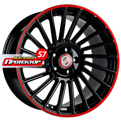 Диск 9x19 5x112 ET38 D78.1 Eta Beta VENTI-R Black Red Stripe