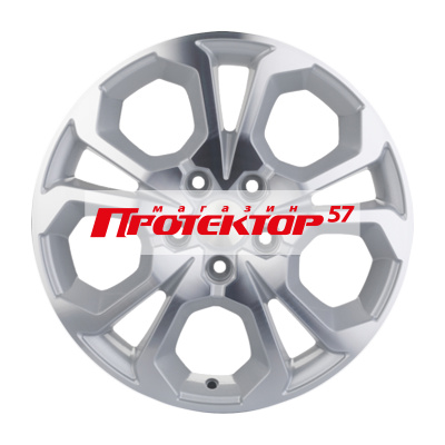 Диск 6.5x17 5x114.3 ET50 D66.1 Khomen Wheels V-Spoke 711 F-Silver-FP