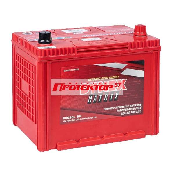 Аккумулятор EXIDE Matrix ASIA 70 А/ч R+ Обратная полярность EN700A 260x173x225 Выносные
