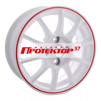 Диск 6x15 5x114.3 ET45 D67.1 TG Racing TGR001 white_red_ring
