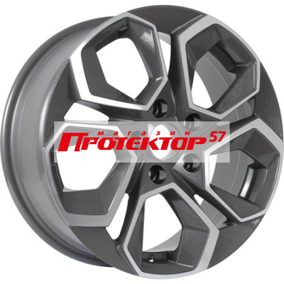 Диск 6.5x16 4x100 ET45 D60.1 KDW KD1620 Grey Front Polished  