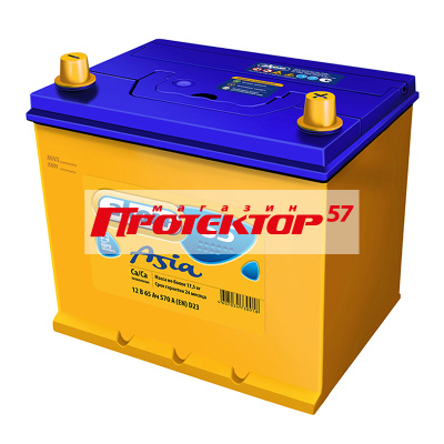 Аккумулятор АКТЕХ Asia 65 А/ч R+ обратная EN570A 232x173x225 Выносные