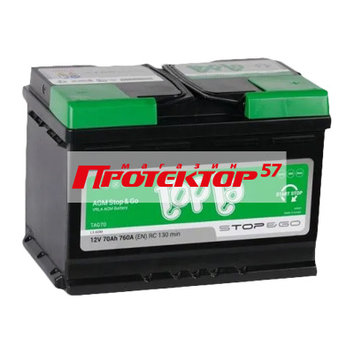 Аккумулятор AOKLY EFB Stop&Go 70 А/ч R+ обратная EN760A 280x175x190 Стандартные