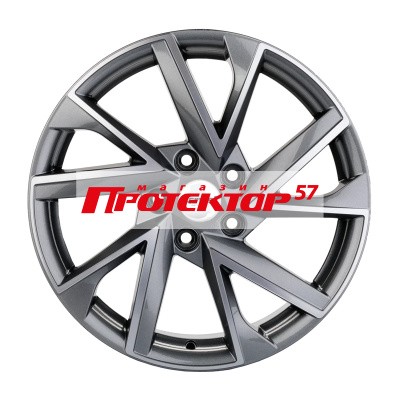 Диск 7x17 5x112 ET49 D66.6 Khomen Wheels V-Spoke 714 F-Silver-FP