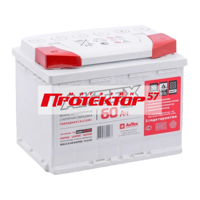 Аккумулятор AKTEX 60 А/ч R+ Обратная EN540A 242x175x190 Стандартные