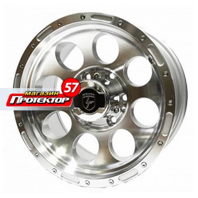 Диск 8x15 5x139.7 ET20 D110 LF Works LF087 Silver Full Machine Chrome Rivets