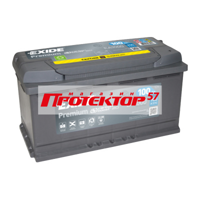Аккумулятор EXIDE PREMIUM 100 А/ч R+ обратная EN900А 190x175x353 Стандартные
