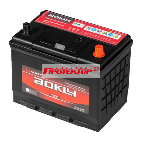 Аккумулятор AOKLY ASIA 80 А/ч R+ Обратная полярность EN640A 258x173x220 Выносные