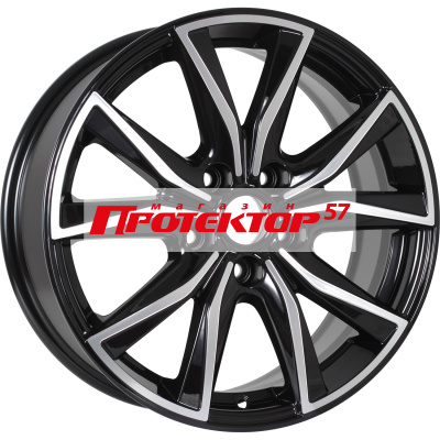 Диск 7x17 5x114.3 ET45 D67.1 KDW KD1722 Black Front Polished 