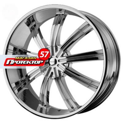 Диск 9.5x22 6x135 ET38 D100 KMC KM672 Chrome