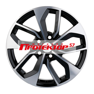 Диск 7x17 5x112 ET43 D57.1 Khomen Wheels U-Spoke 703 Black-FP