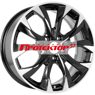 Диск 7x17 5x114.3 ET50 D67.1 KDW KD1721 Black Front Polished 