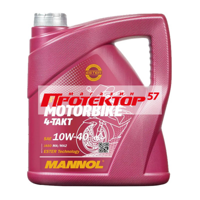 MANNOL MOTORBIKE 10W40 SN синтетическое 4л