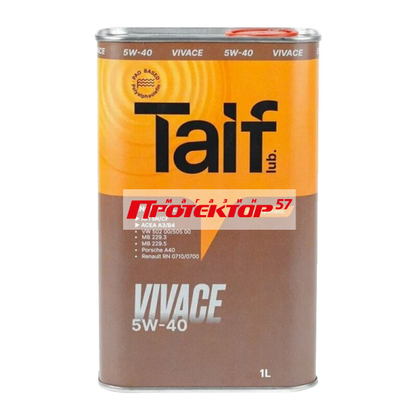Масло моторное TAIF VIVACE 5W40 Синтетическое 1л