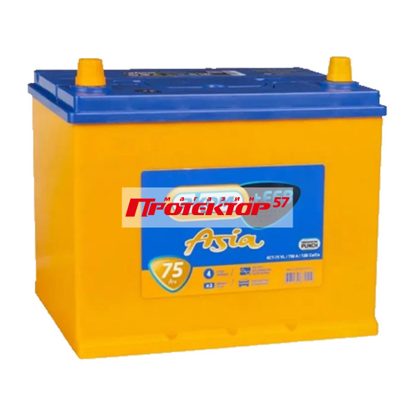 Аккумулятор AKOM ASIA EFB 75 А/ч L+ Прямая полярность EN750A 260x173x225 Стандартные