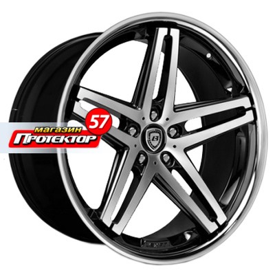Диск 9x22 5x130 ET35 D74.1 Lexani R5 Black/Machined/Chrome Lip