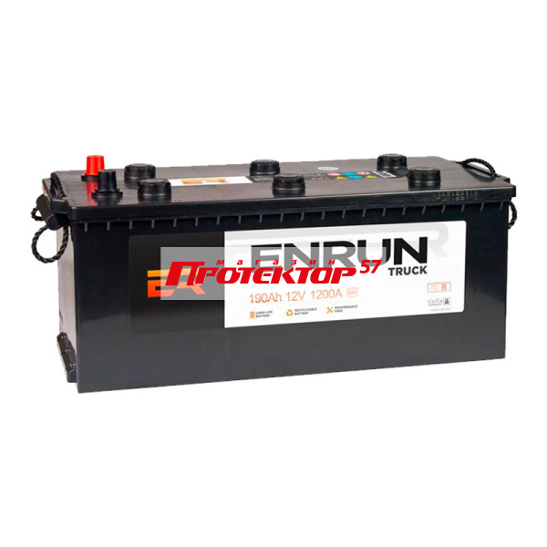 Аккумулятор Enrun Truck 190 А/ч L+ Прямая полярность EN1250A 510x218x225 Стандартные