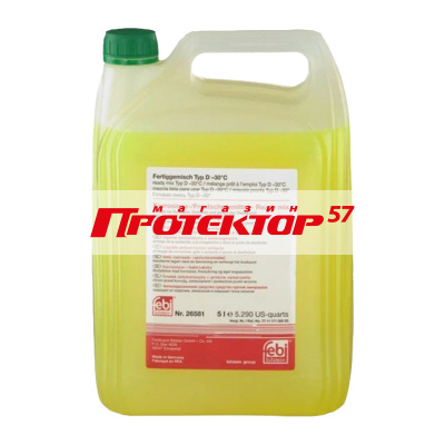 Антифриз FEBI Ready Mix Typ D готовый -30C желтый 5 л