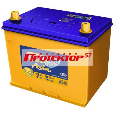 Аккумулятор АКОМ ASIA EFB 75 А/ч R+ Обратная EN750A 260x173x225 Стандартные