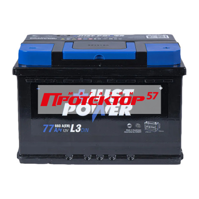 Аккумулятор JUST POWER+ 77 А/ч R+ обратная EN660A 278x175x190 Стандартные