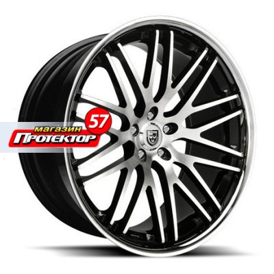Диск 10.5x20 5x120 ET35 D74.1 Lexani CVX44 Black/Machined/Chrome Lip