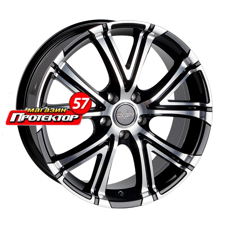 Диск 7.5x17 5x108 ET45 D72.6 Oxigin 15 Vtwo black full polish