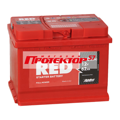 Аккумулятор RED technolgy 62 А/ч R+ Обратная EN562A 242x175x190 Стандартные