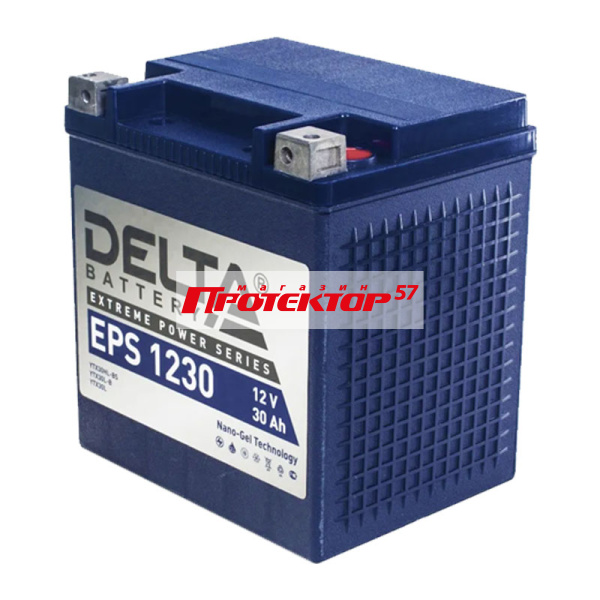 Аккумулятор DELTA Battery AGM 30 А/ч R+ Обратная полярность EN360A 166x130x175 Болтовое мото