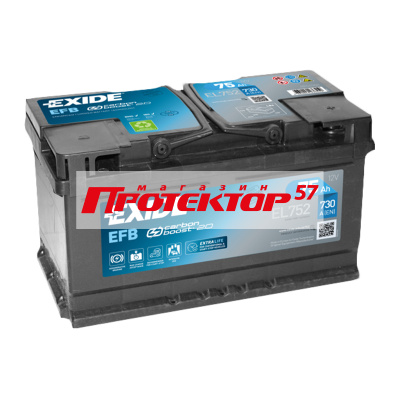 Аккумулятор EXIDE StartStop EFB 75 А/ч R+ Обратная EN730A 315х175х175 Стандартные