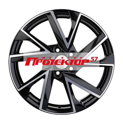 Диск 7x17 5x114.3 ET45 D67.1 Khomen Wheels V-Spoke 714 Black-FP