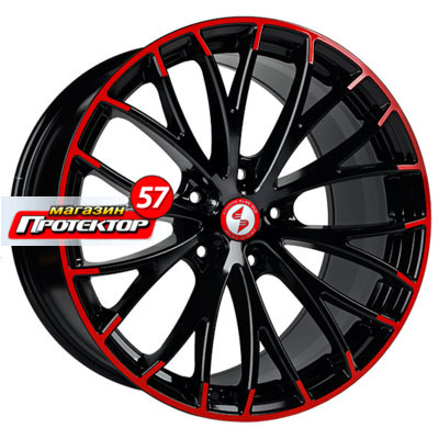 Диск 9x20 5x130 ET48 D71.6 Eta Beta Piuma C Black Shiny Special Edition Red Spec