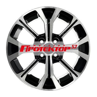 Диск 6x15 4x100 ET46 D54.1 K&K КС945 алмаз чёрный