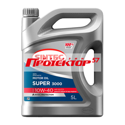 Sintec Super 3000 10W40 SG/CD Полусинтетическое 5л