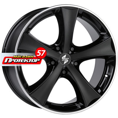 Диск 10x22 5x130 ET45 D71.6 Eta Beta TETTSUT/X Black Polish+insert (black carbon)