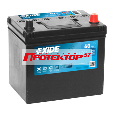 Аккумулятор EXIDE EL604 60 А/ч R+ Обратная EN520А 230x170x200 Выносные