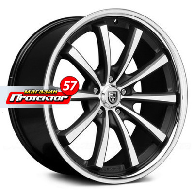 Диск 10.5x20 5x120 ET35 D74.1 Lexani CVX55 Gloss Black/Machined/Chrome Lip