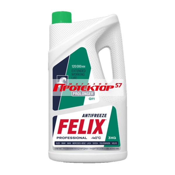 Жидкость охлаждения Felix Prolonger -40 Зеленый 3кг