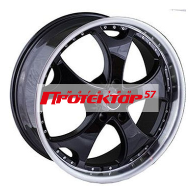 Диск 9x22 5x130 ET45 D71.6 TG Racing LZ219 blk_pol_lip
