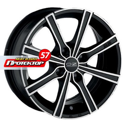 Диск 7x16 4x100 ET37 D68 OZ Racing Lounge 8 Matt Black + Diamond Cut