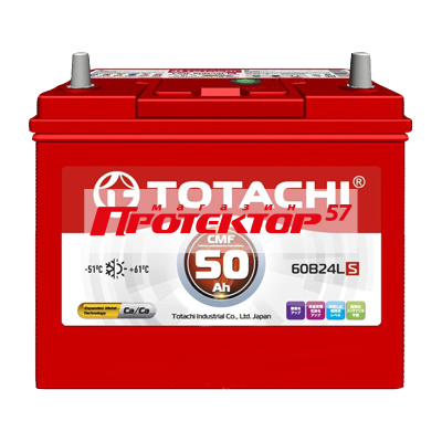 Аккумулятор TOTACHI CMF 50 А/ч R+ обратная EN430A 234x127x220 Тонкие вынос